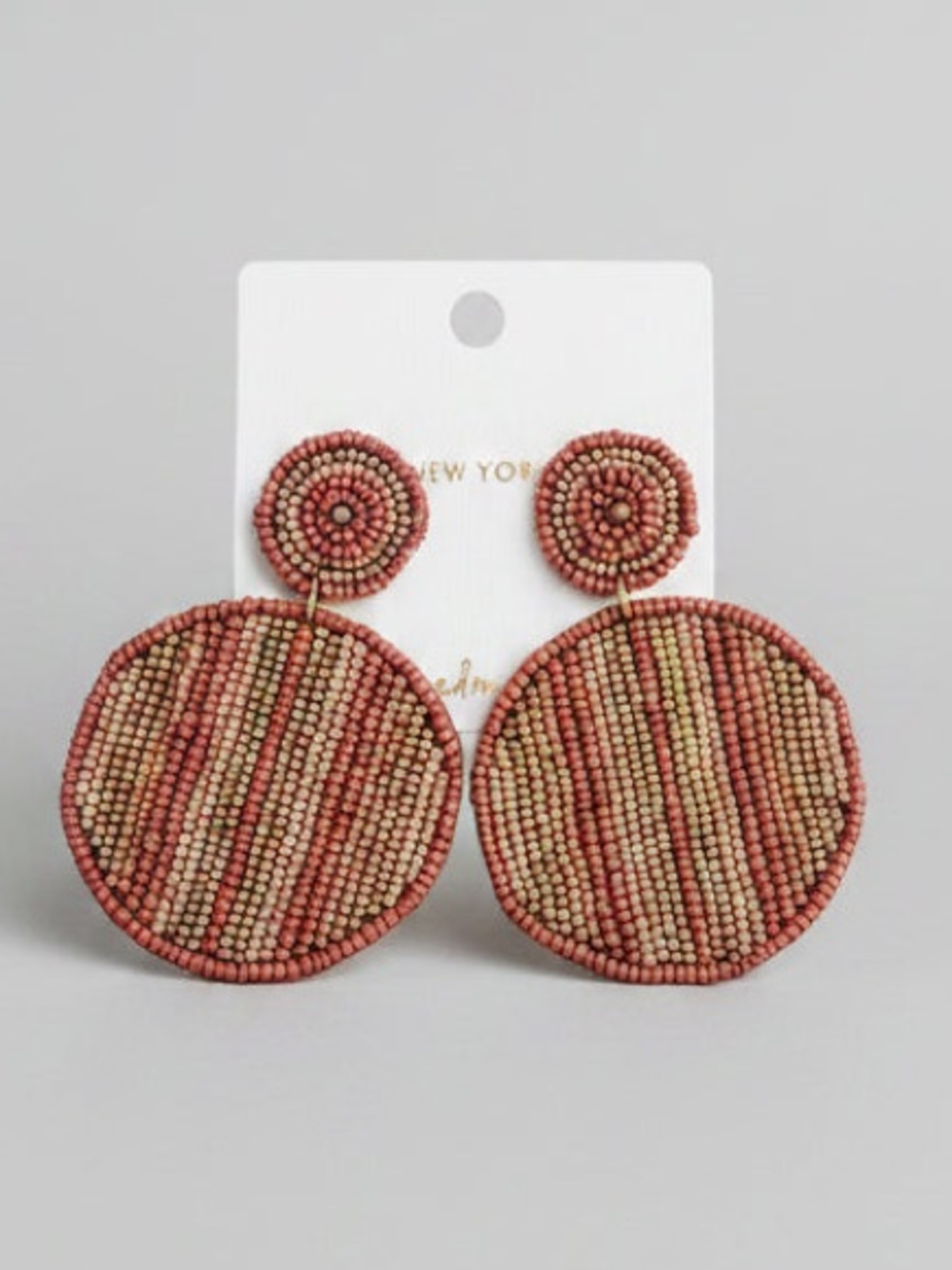 Boho Brown Beaded Earrings